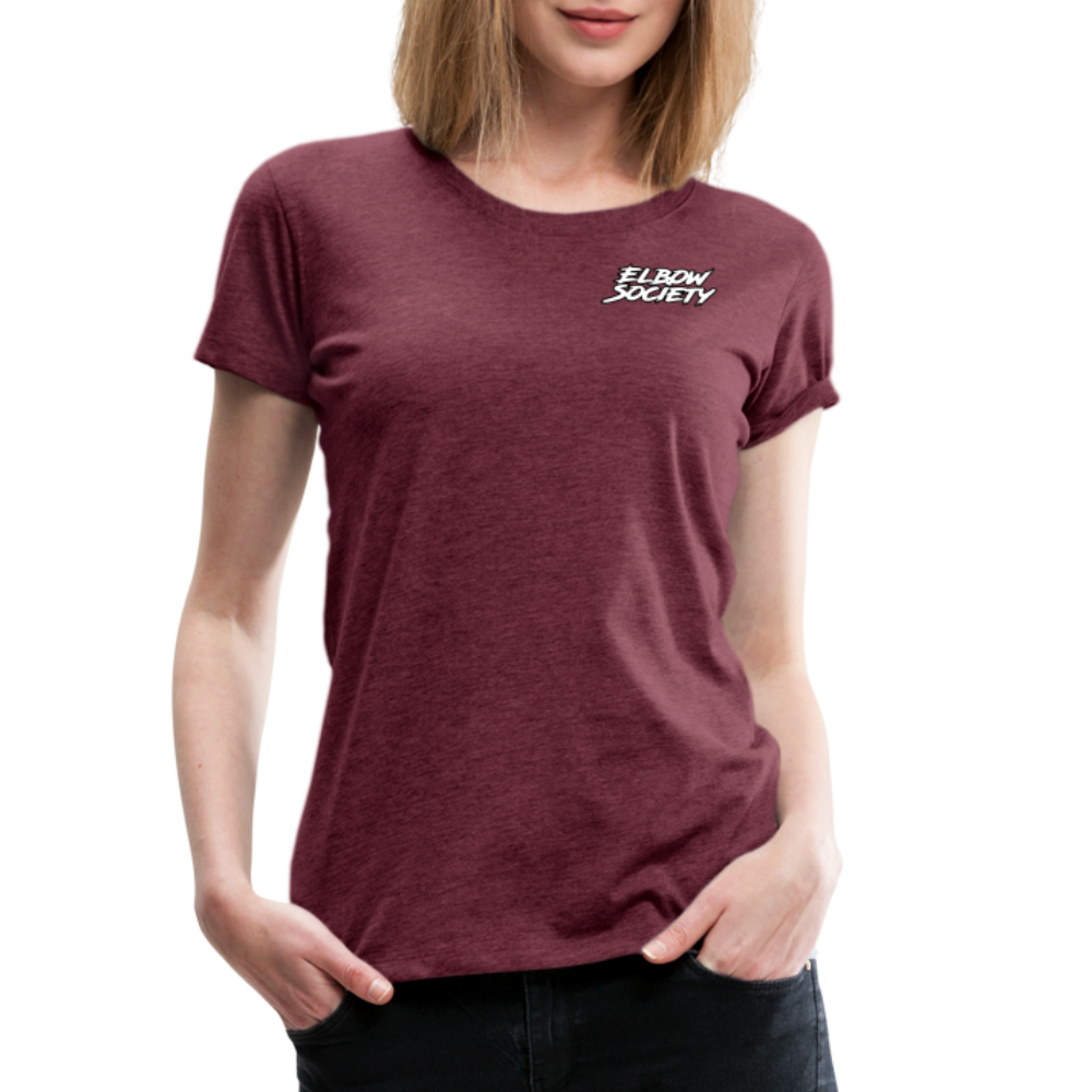 Damen T-Shirt - Bordeauxrot meliert