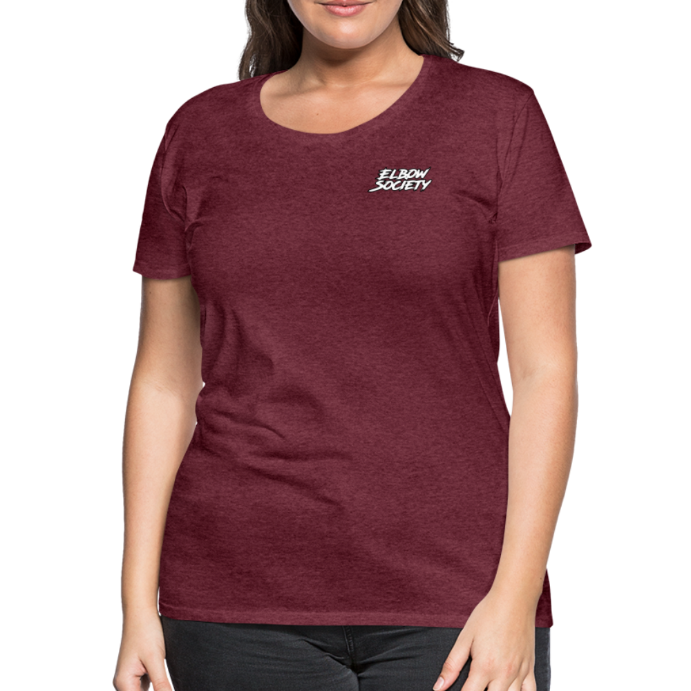 Damen T-Shirt - Bordeauxrot meliert