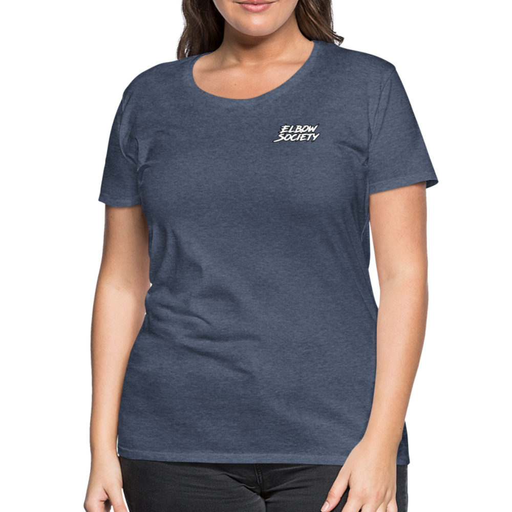 Damen T-Shirt - Blau meliert